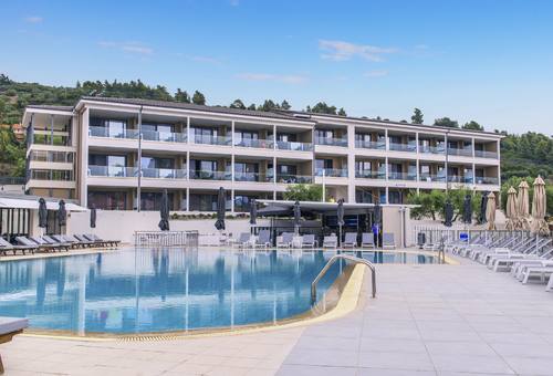 Außenansicht des Hotel Lagomandra Beach, Chalkidiki