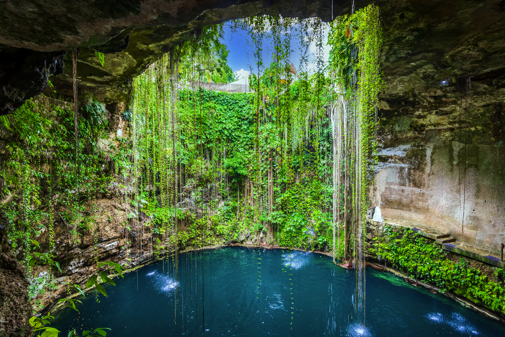 Ik-Kil-Cenote auf der Halbinsel Yucatan in Mexiko